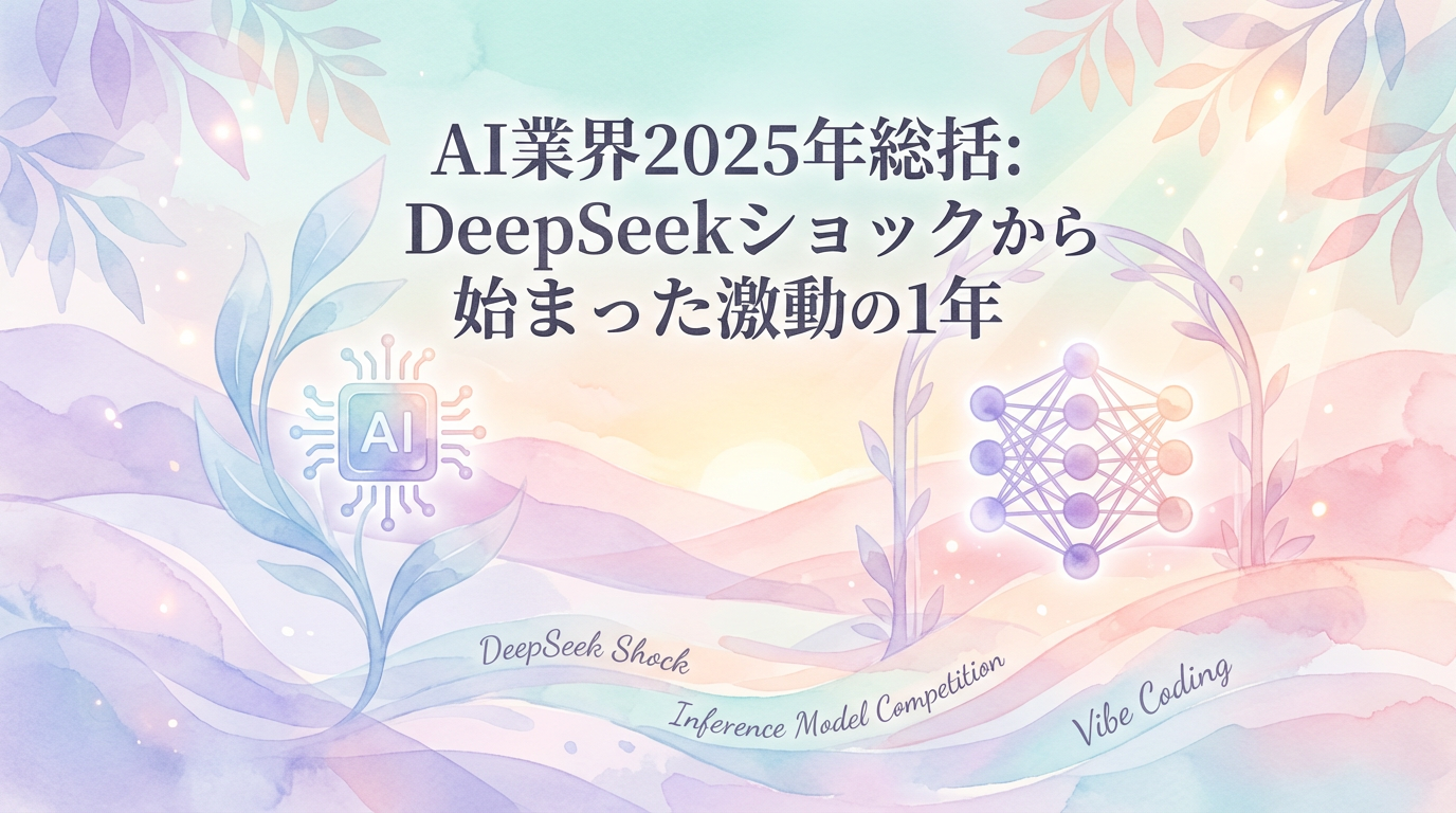 AI業界2025年総括: DeepSeekショックから始まった激動の1年 cover image
