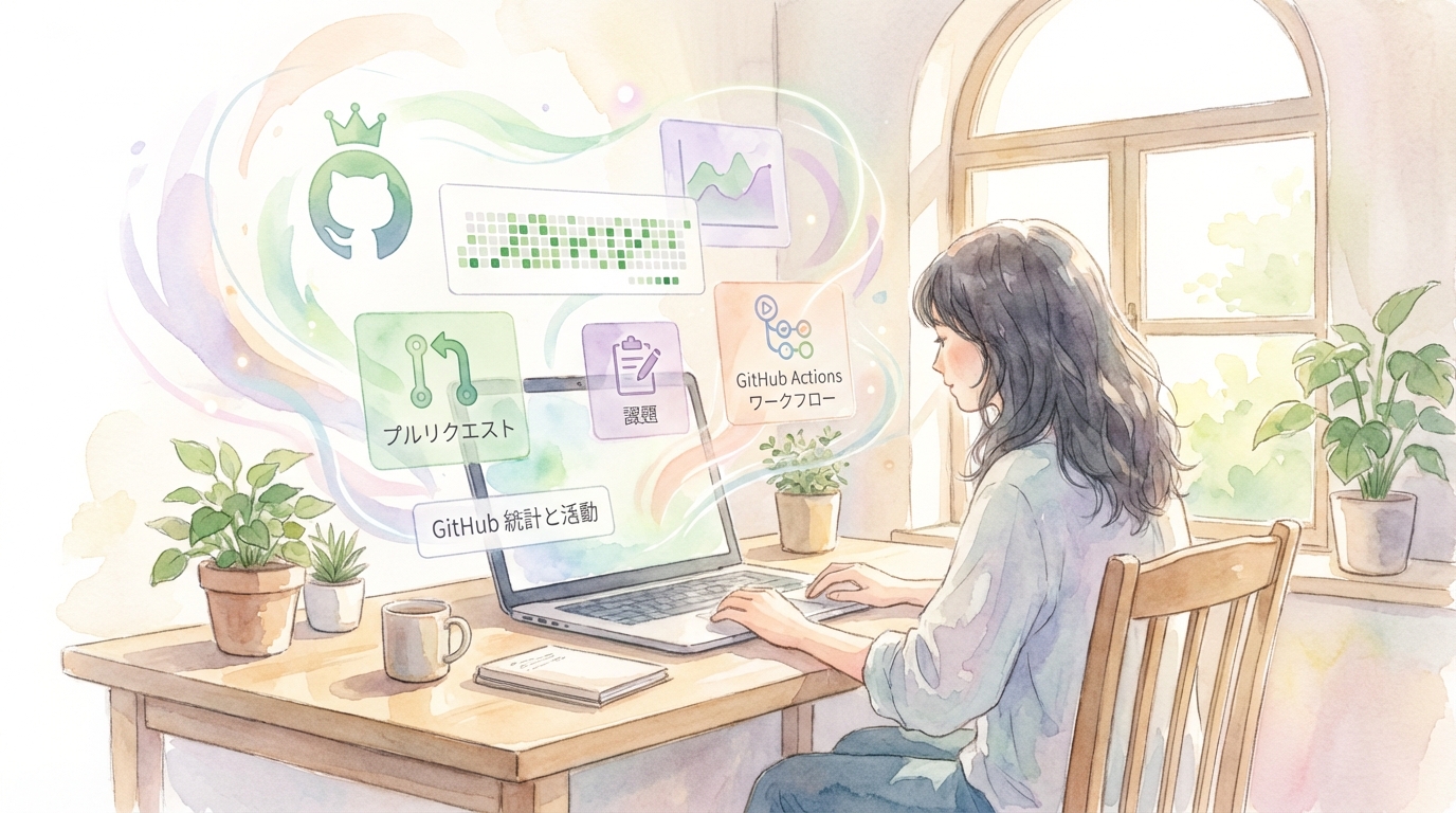 GitHub統計とアクティビティの確認