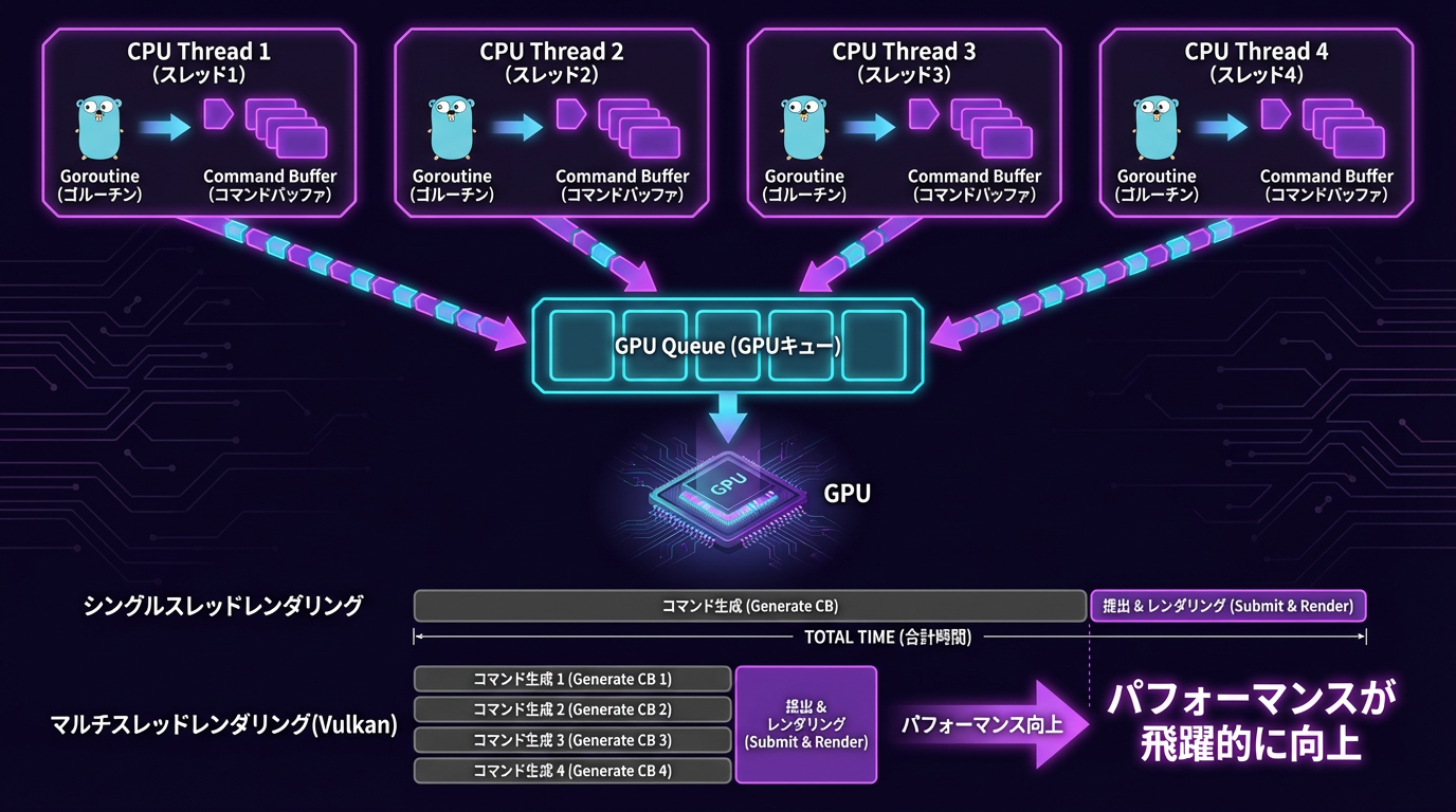 Vulkanマルチスレッド描画