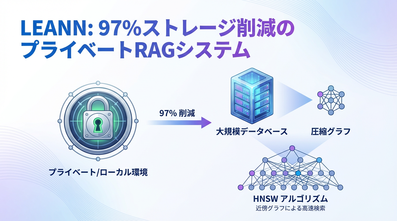 LEANN: 97%ストレージ削減のプライベートRAGシステム徹底解説
