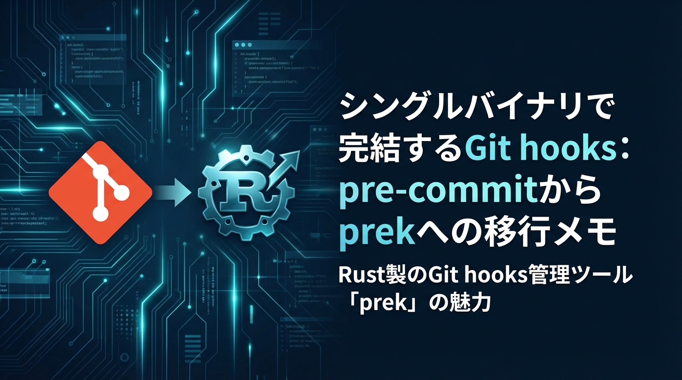 シングルバイナリで完結するGit hooks: pre-commitからprekへの移行メモ cover image